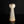 將圖片載入到圖庫檢視器中， A small sculptural ceramic vase with a tall, flared, tulip-like top and a narrow tapered body, shown on a glossy black surface against a black background.
