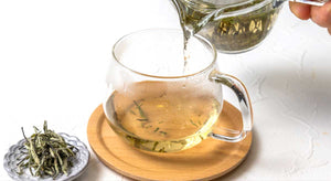 Gyokuro Green Tea with glass teaware