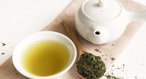 Jasmine Green Tea with Chinese style white teaware 