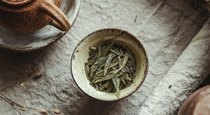 Longjing (Dragon Well) Green Tea with Chinese style teaware