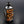 Load image into Gallery viewer, Ceramic vase with black and orange design on a dark gray background
