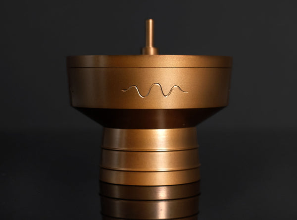 A Brass Incense Burner "Tsuchinoto-Mi"  on a black background