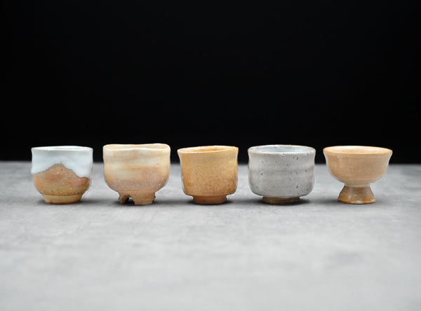 A Set of Five Hagi Ware Sake Cup (萩五窯寄盃)