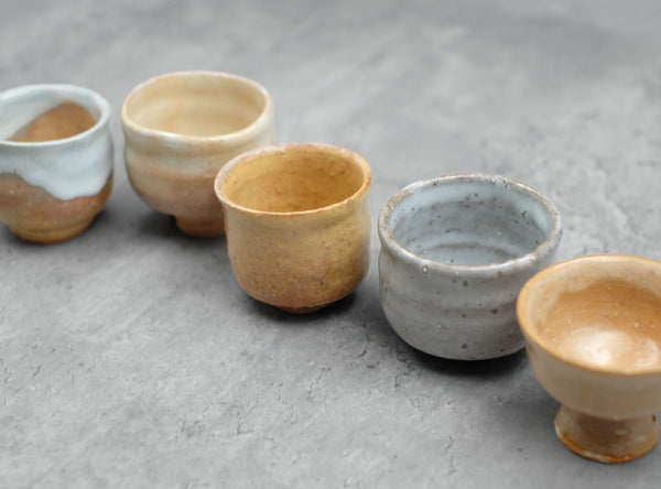 A Set of Five Hagi Ware Sake Cup (萩五窯寄盃)