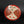 Load image into Gallery viewer, A round hand-painted ceramic plate with a red rim, featuring four geometric sections in terracotta, cream, red, and green, set against a dark background.
