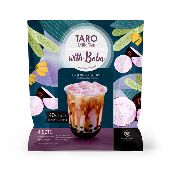 New Taro Milk Tea with Brown Sugar Boba Tapioca (4 Packs)