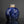 將圖片載入到圖庫檢視器中， Blue ceramic vase with white patterns on a dark gray background
