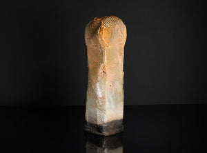 A Four-Sided Hagi Ware Flower Vase