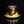 Load image into Gallery viewer, Ceramic container with purple and gold design on a black background
