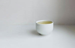 white tea in white background