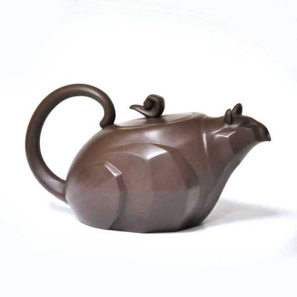 TenRen Lucky Tiger Purple Clay Teapot