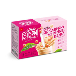 3:15PM (3點1刻) Strawberry Popping Boba Milk Tea(4 sets)